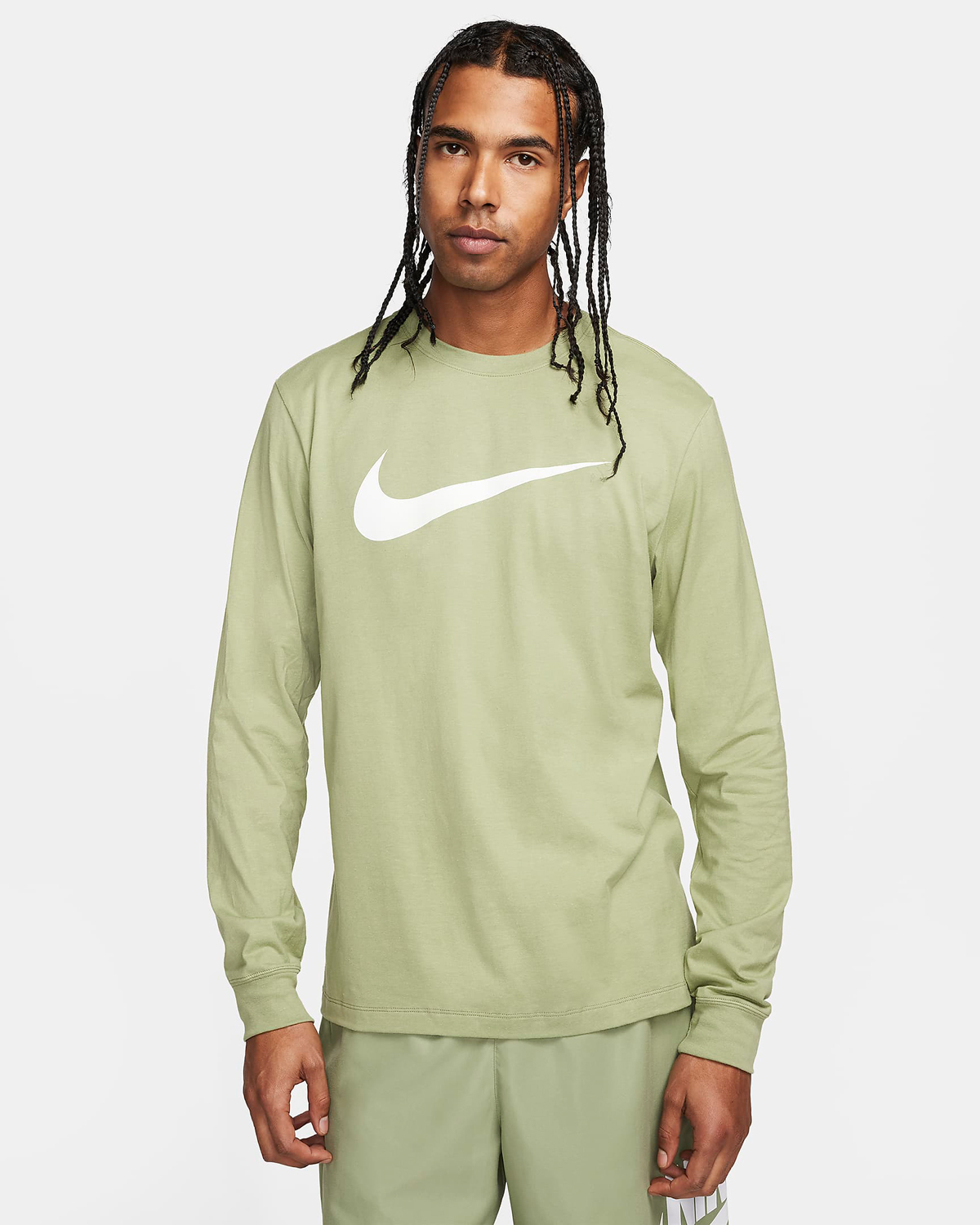 Nike Sportswear Long Sleeve T Shirt Oil Green