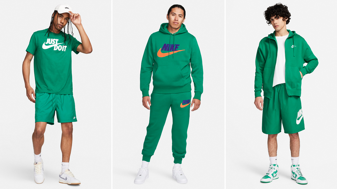 Nike-Sportswear-Malachite-Green-Clothing-Shirts-Outfits-Sneakers