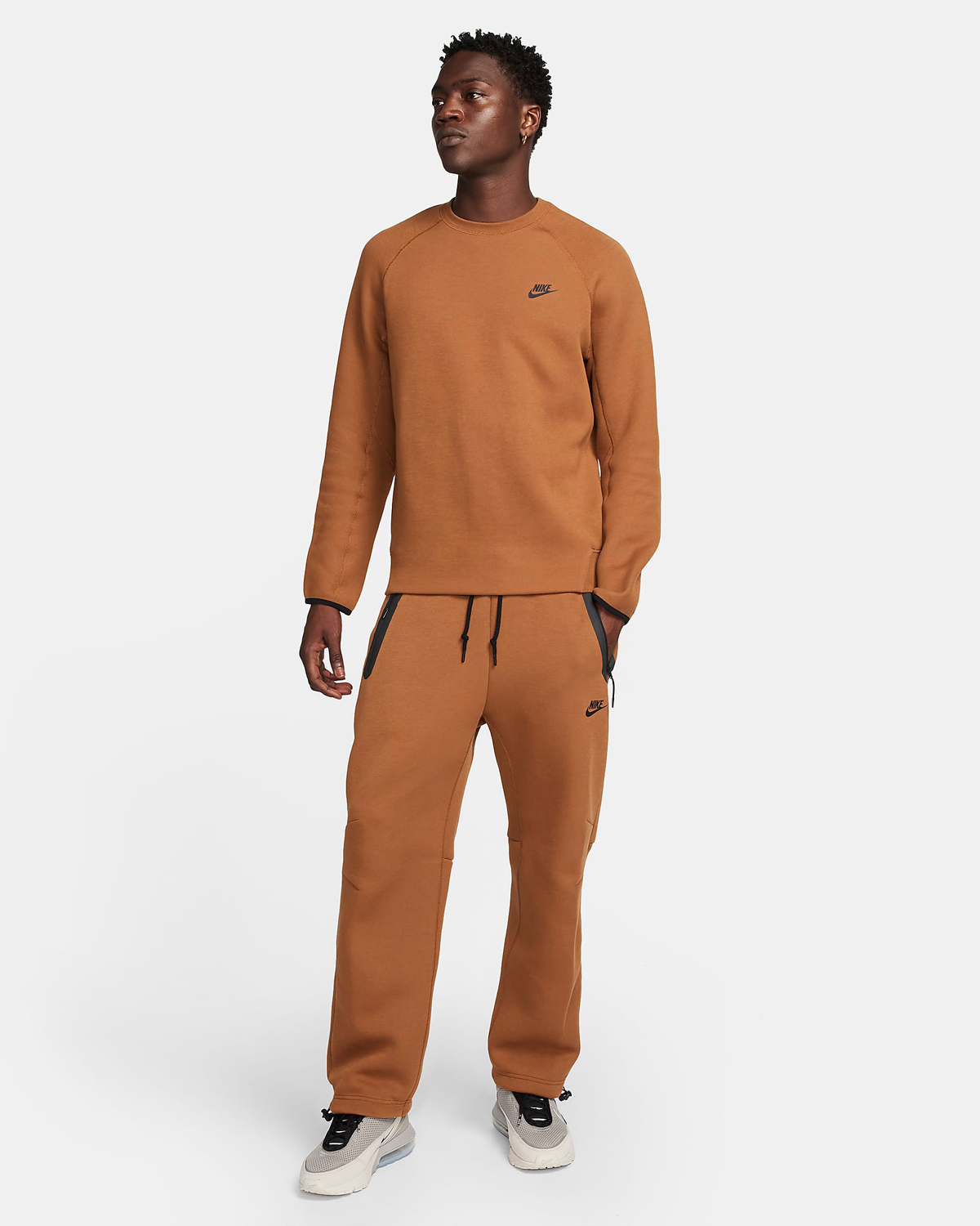 Nike tech Fleece Sweatshirt Pants Light British Tan