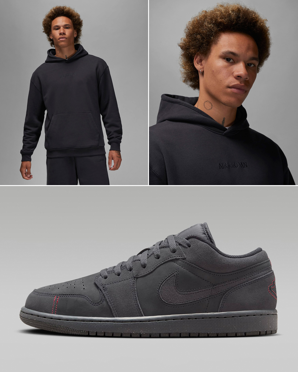 Air-Jordan-1-Low-Craft-Dark-Smoke-Grey-Hoodie-Matching-Outfit