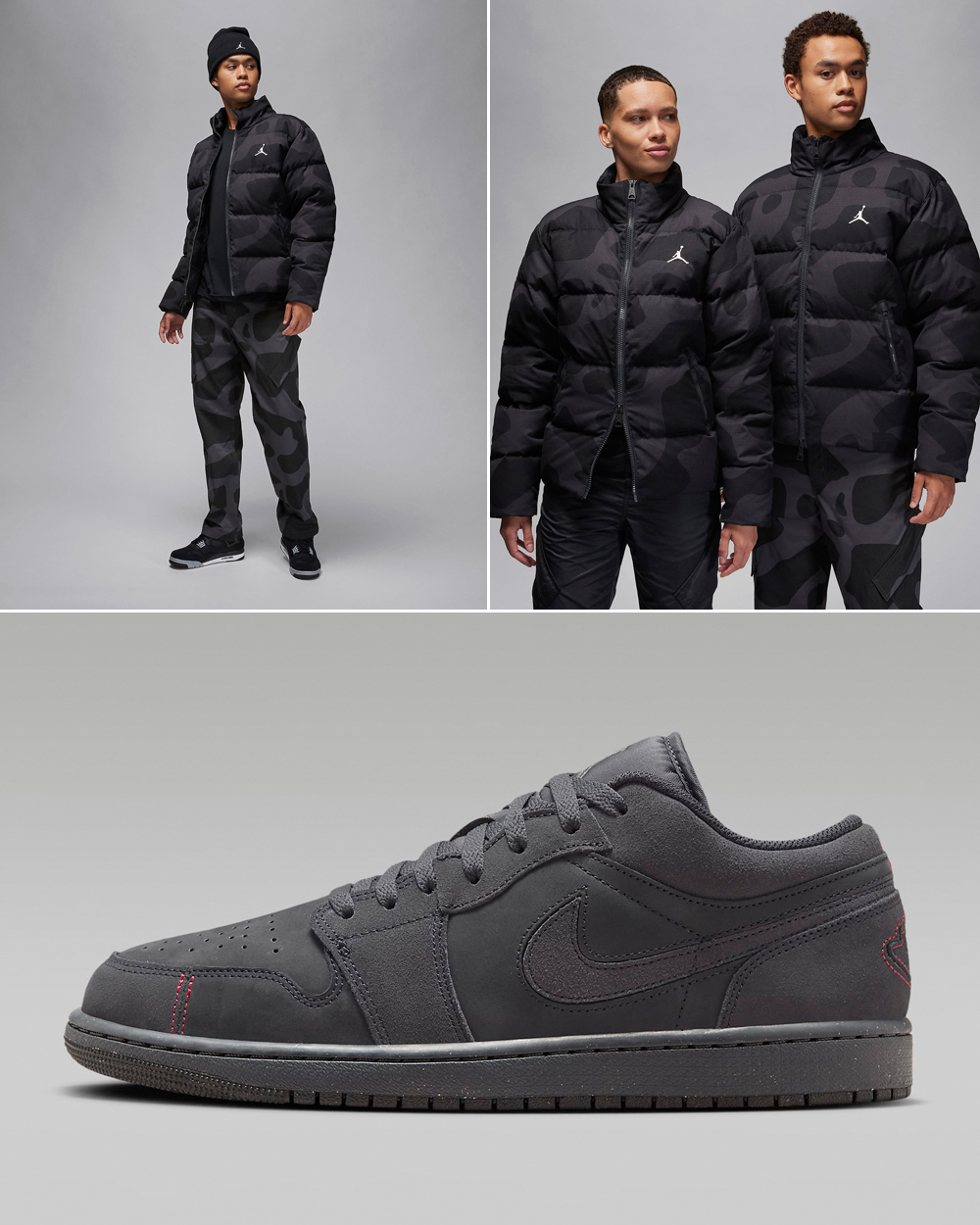 Air-Jordan-1-Low-Craft-Dark-Smoke-Grey-Jacket-Matching-Outfit