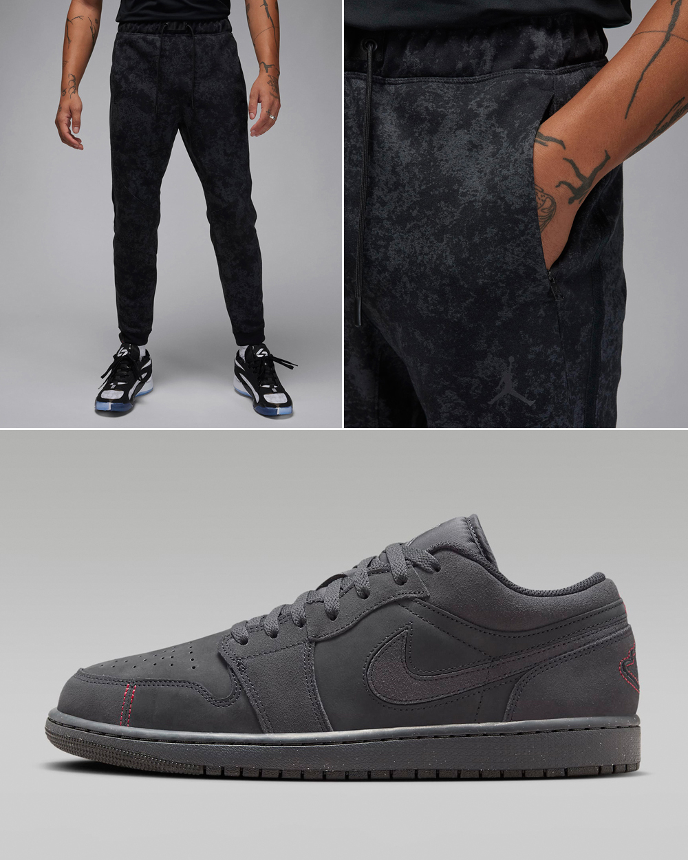 Air-Jordan-1-Low-Craft-Dark-Smoke-Grey-Pants-Outfit