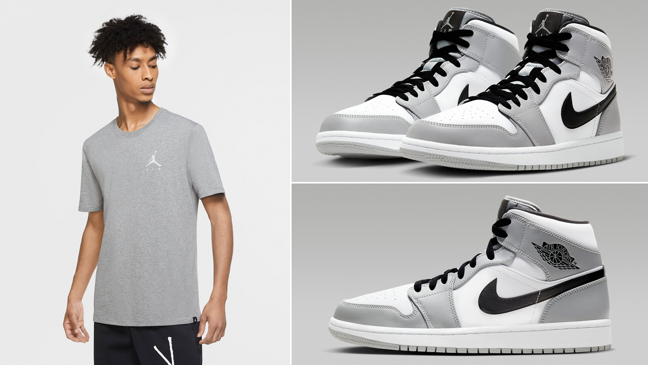 Air-Jordan-1-Mid-Light-Smoke-Grey-Shirt-Match