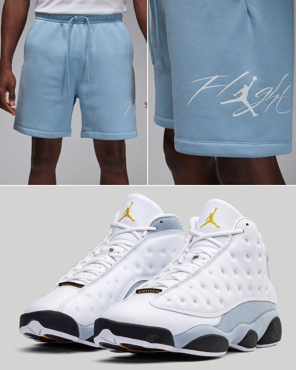 Air-Jordan-13-Blue-Grey-Fleece-Shorts