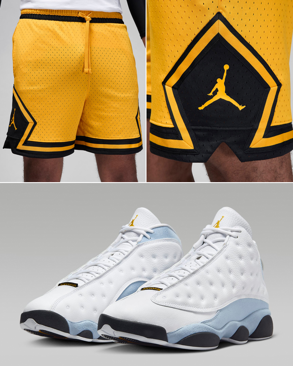 Air-Jordan-13-Blue-Grey-Yellow-Ochre-Shorts