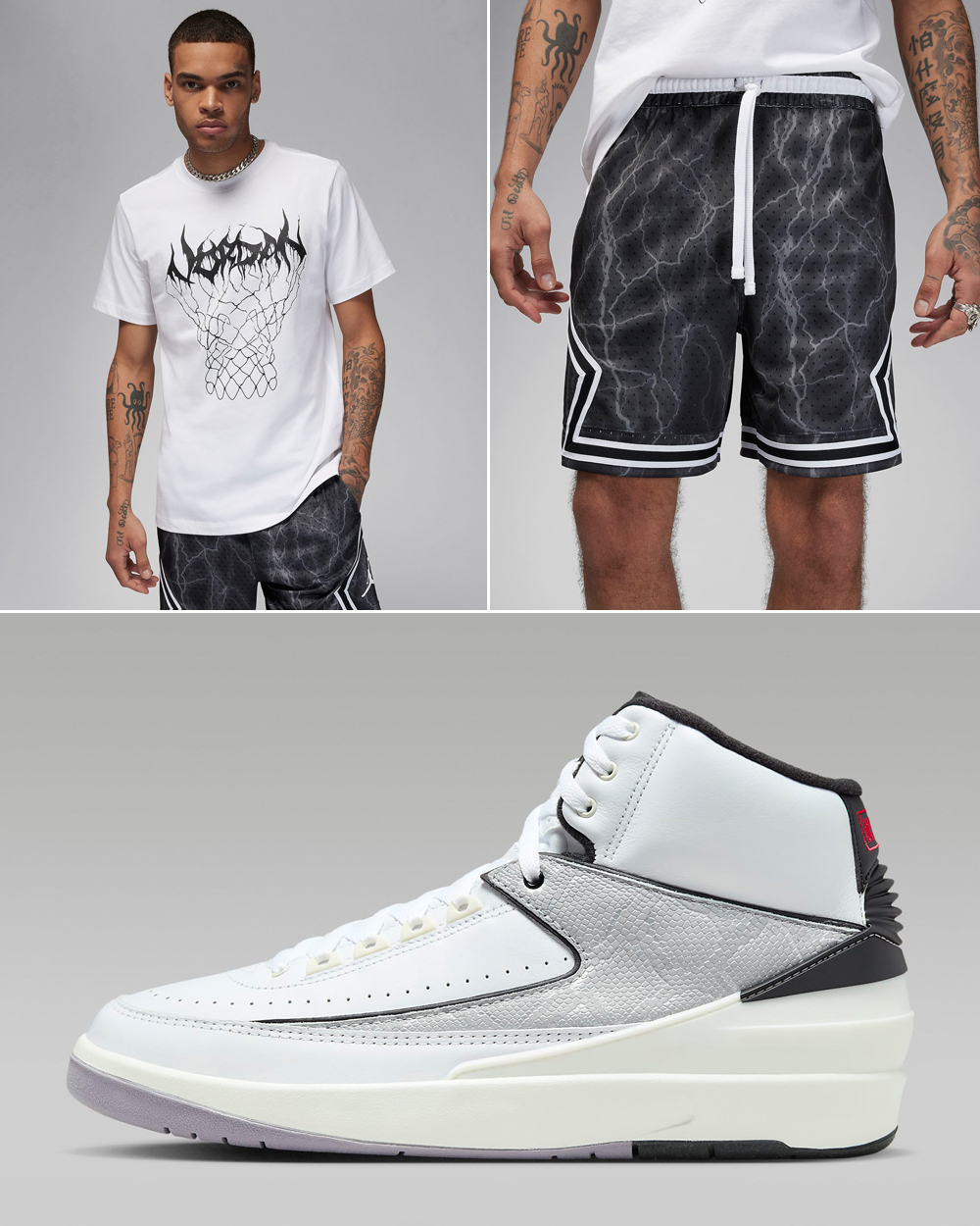 Air-Jordan-2-Python-Long-Sleeve-Shirt-Shorts-Matching-Outfit