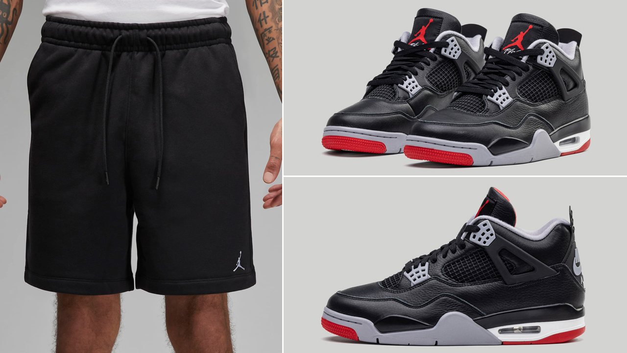Air-Jordan-4-Bred-Reimagined-Black-Shorts