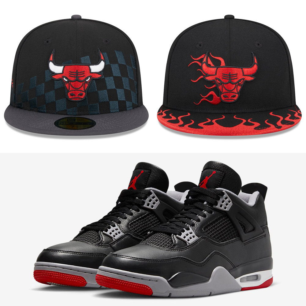 Air-Jordan-4-Bred-Reimagined-Bulls-Hats-1