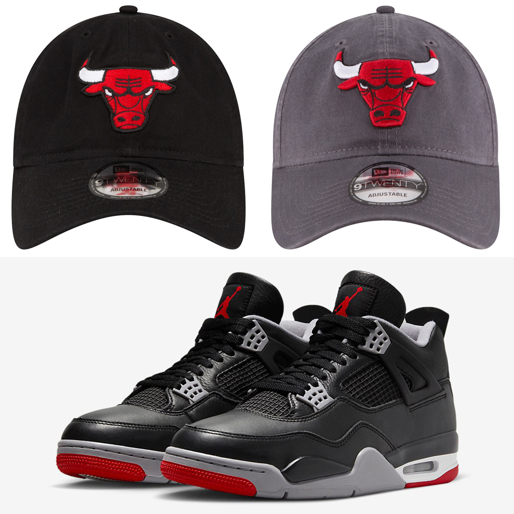 Air-Jordan-4-Bred-Reimagined-Bulls-Hats-3