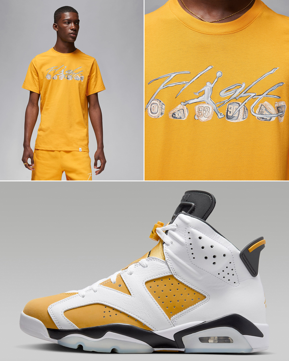 Air-Jordan-6-Yellow-Ochre-Matching-Shirt-Outfit