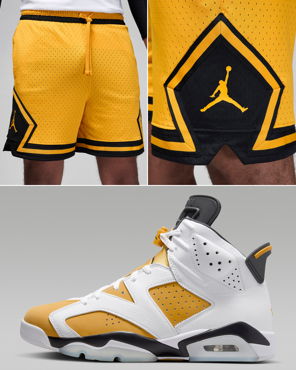 Air-Jordan-6-Yellow-Ochre-Mesh-Shorts-Outfit