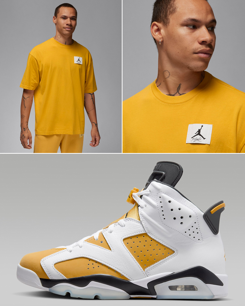 Air-Jordan-6-Yellow-Ochre-T-Shirt-Matching-Outfit