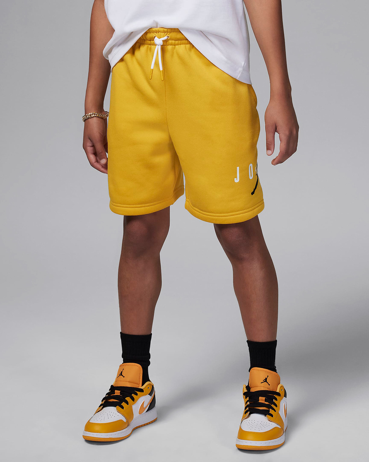 Jordan-Big-Kids-Fleece-Shorts-Yellow-Ochre-Grade-School