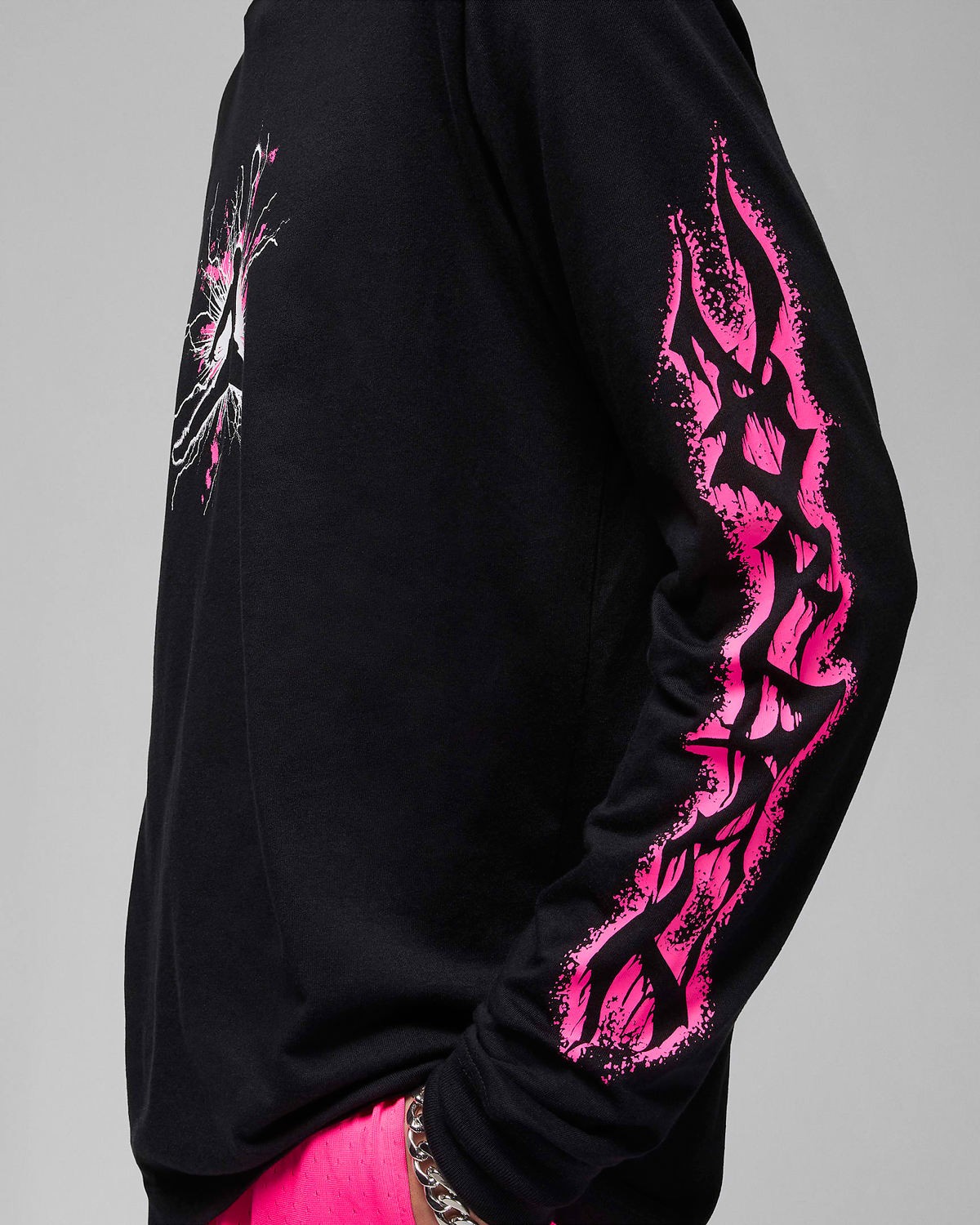 Jordan-Dri-Fit-Sport-Long-Sleeve-Graphic-T-Shirt-Black-Hyper-Pink-3
