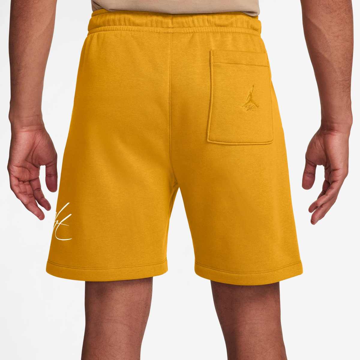 Jordan-Essentials-Fleece-Shorts-Yellow-Ochre-2