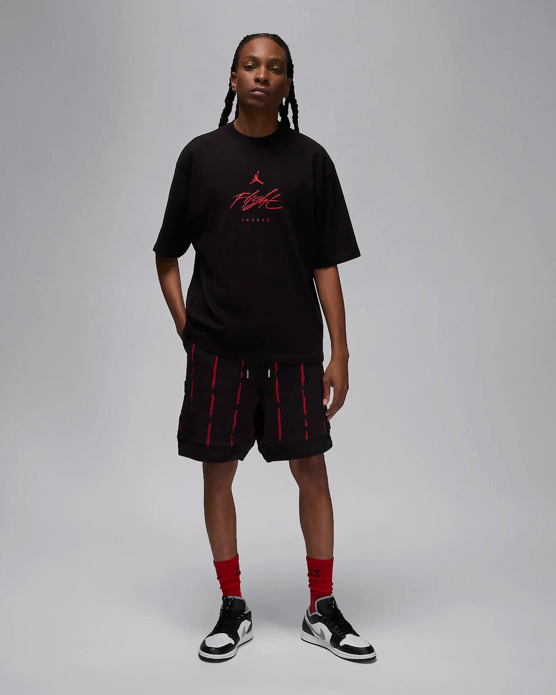 Jordan-Essentials-Hero-Shirt-Shorts-Black-Gym-Red