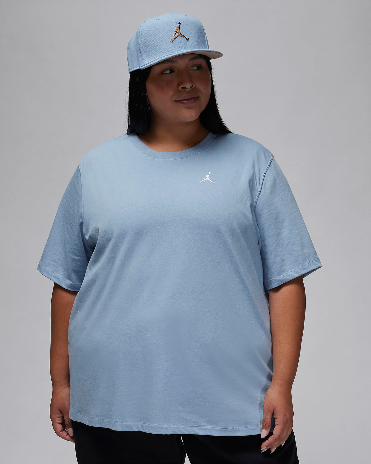 Jordan-Essentials-Womens-Girlfriend-Plus-Size-T-Shirt-Blue-Grey-1