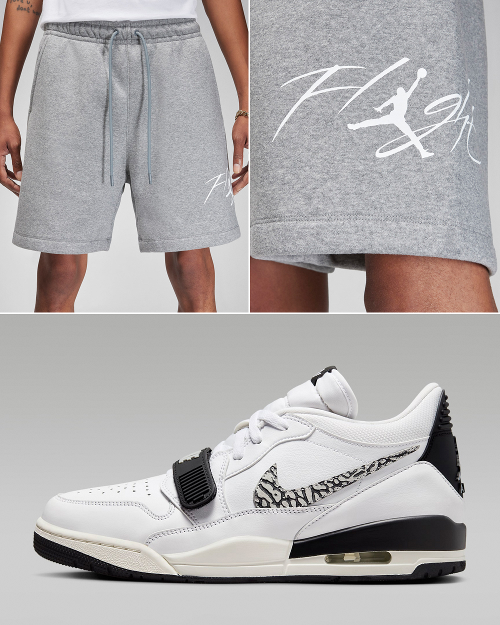 Jordan-Legacy-312-Low-White-Black-Wolf-Grey-Shorts-Match