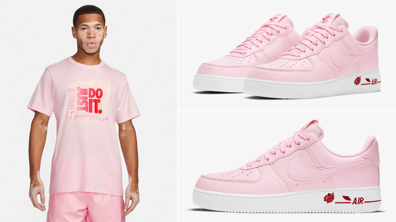 Nike Air Force 1 Low Pink Rose Shirt