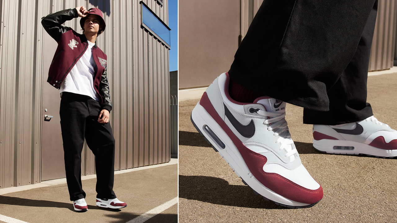 Nike Air Max 1 Dark Team Red Sneakers Clothing Outfits