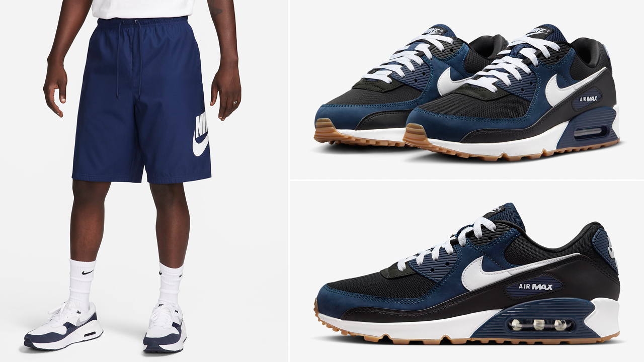 Nike-Air-Max-90-Midnight-Navy-Shorts-Outfit