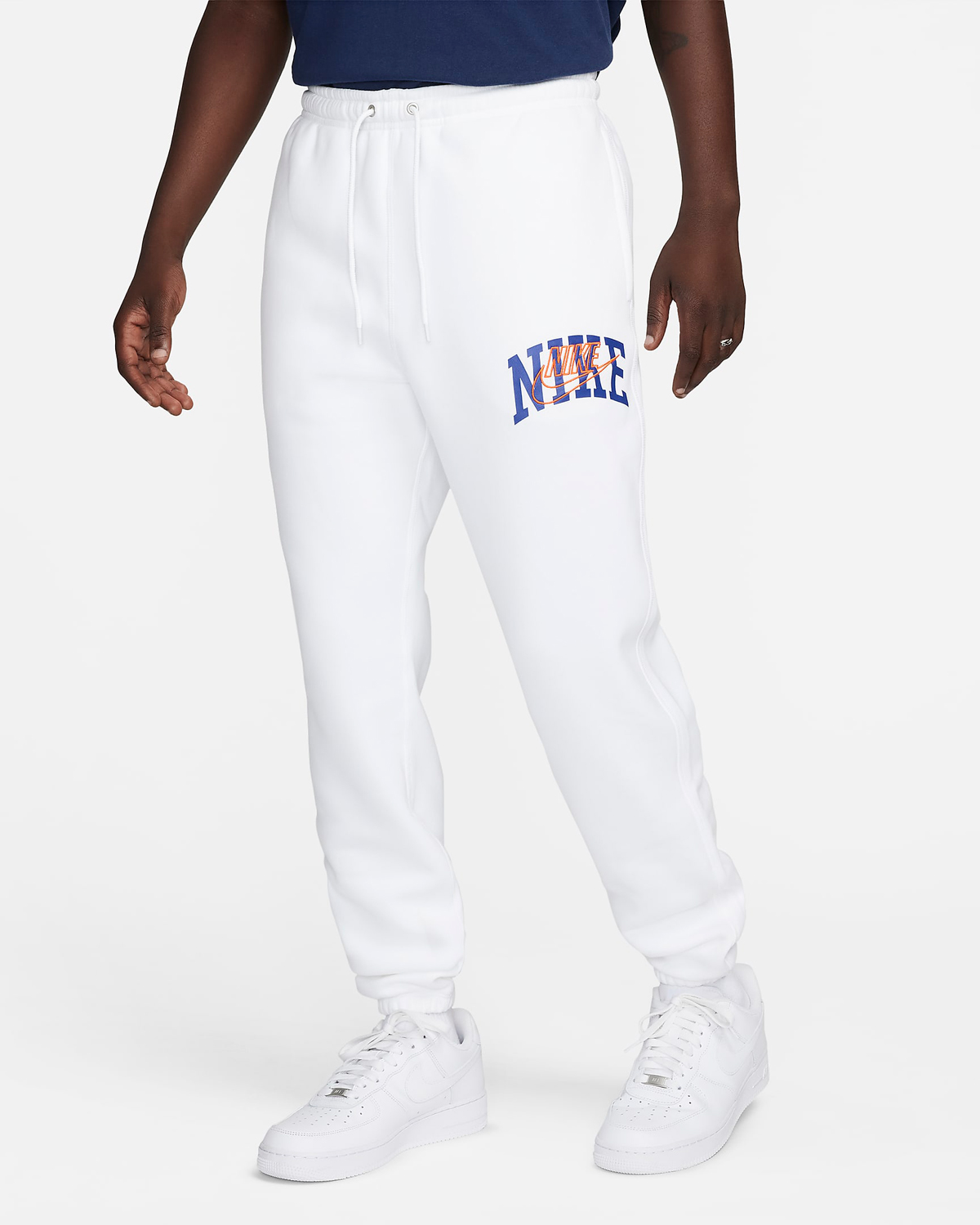 Nike-Club-Fleece-Pants-White-Royal-Blue-Orange-1