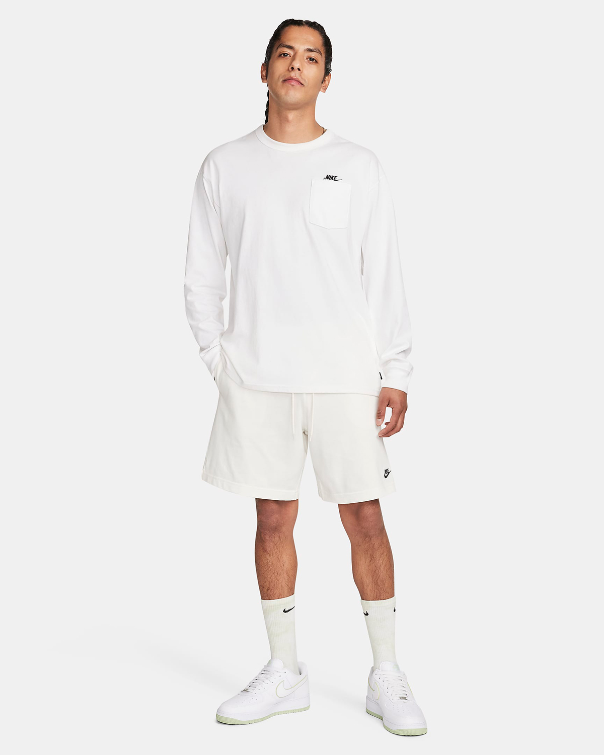 Nike Club Knit Sail Shorts Outfit