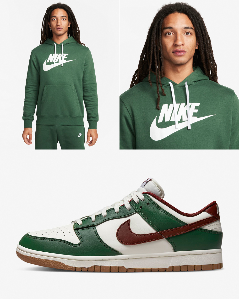 Nike Dunk Low Gorge Green Hoodie Outfit 1