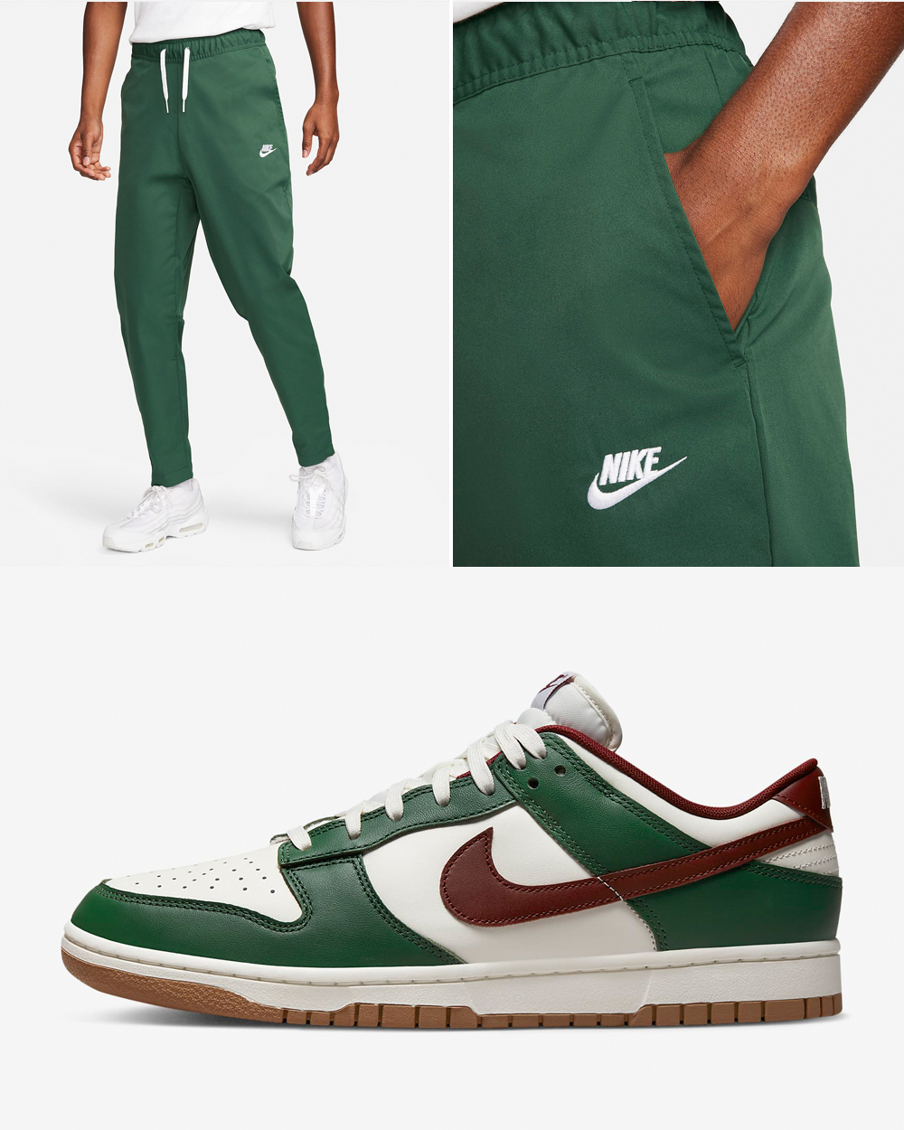 Nike Dunk Low Gorge Green Pants Outfit