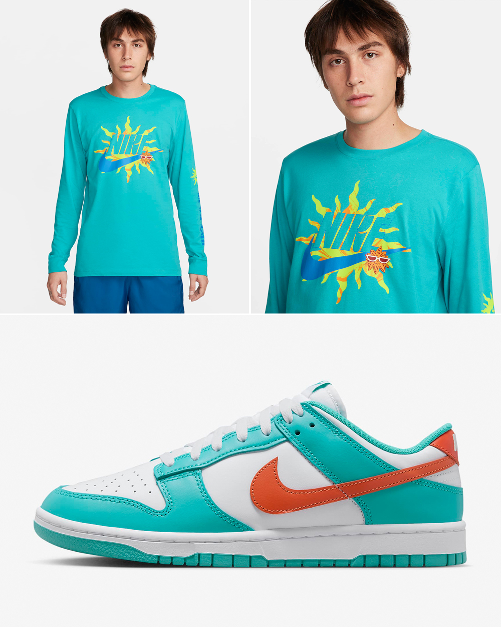Nike-Dunk-Low-Miami-Dolphins-Shirt-Matching-Outfit