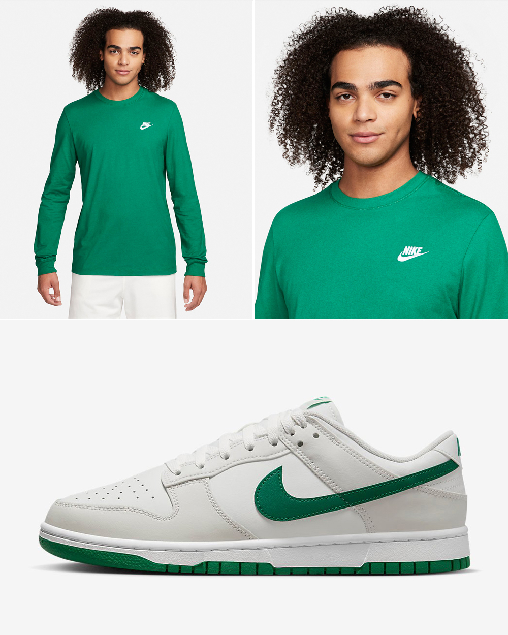 Nike-Dunk-Low-Summit-White-Malachite-Long-Sleeve-Shirt