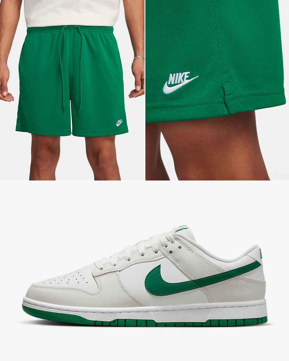 Nike-Dunk-Low-Summit-White-Malachite-Mesh-Shorts