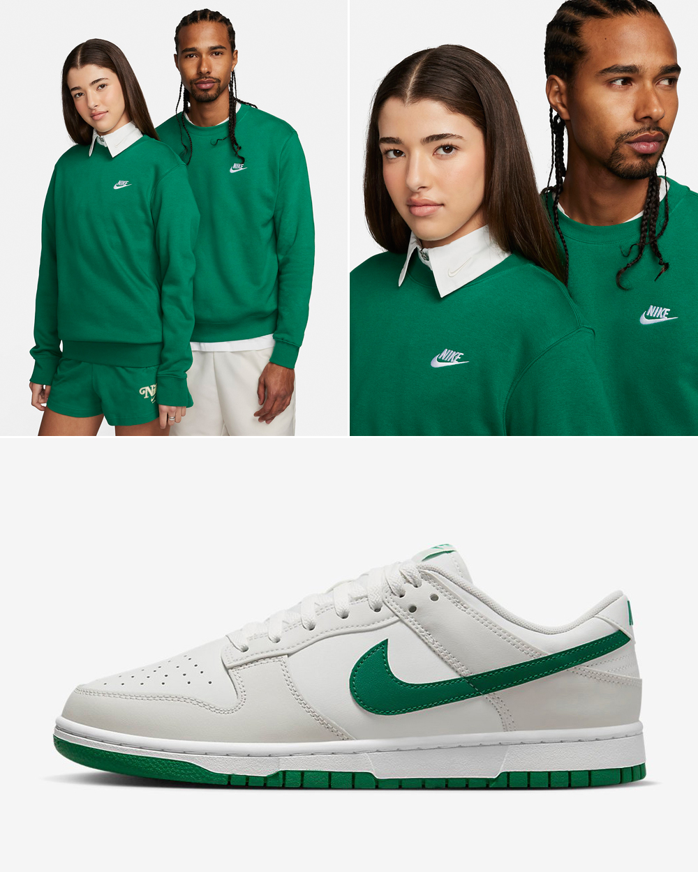 Nike-Dunk-Low-Summit-White-Malachite-Sweatshirt