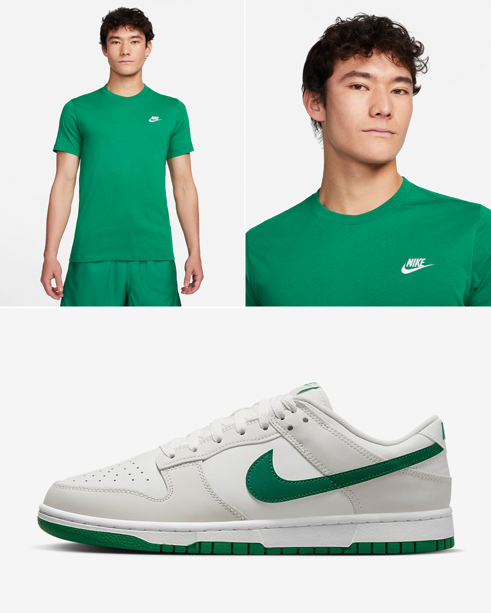 Nike-Dunk-Low-Summit-White-Malachite-Tee-Shirt