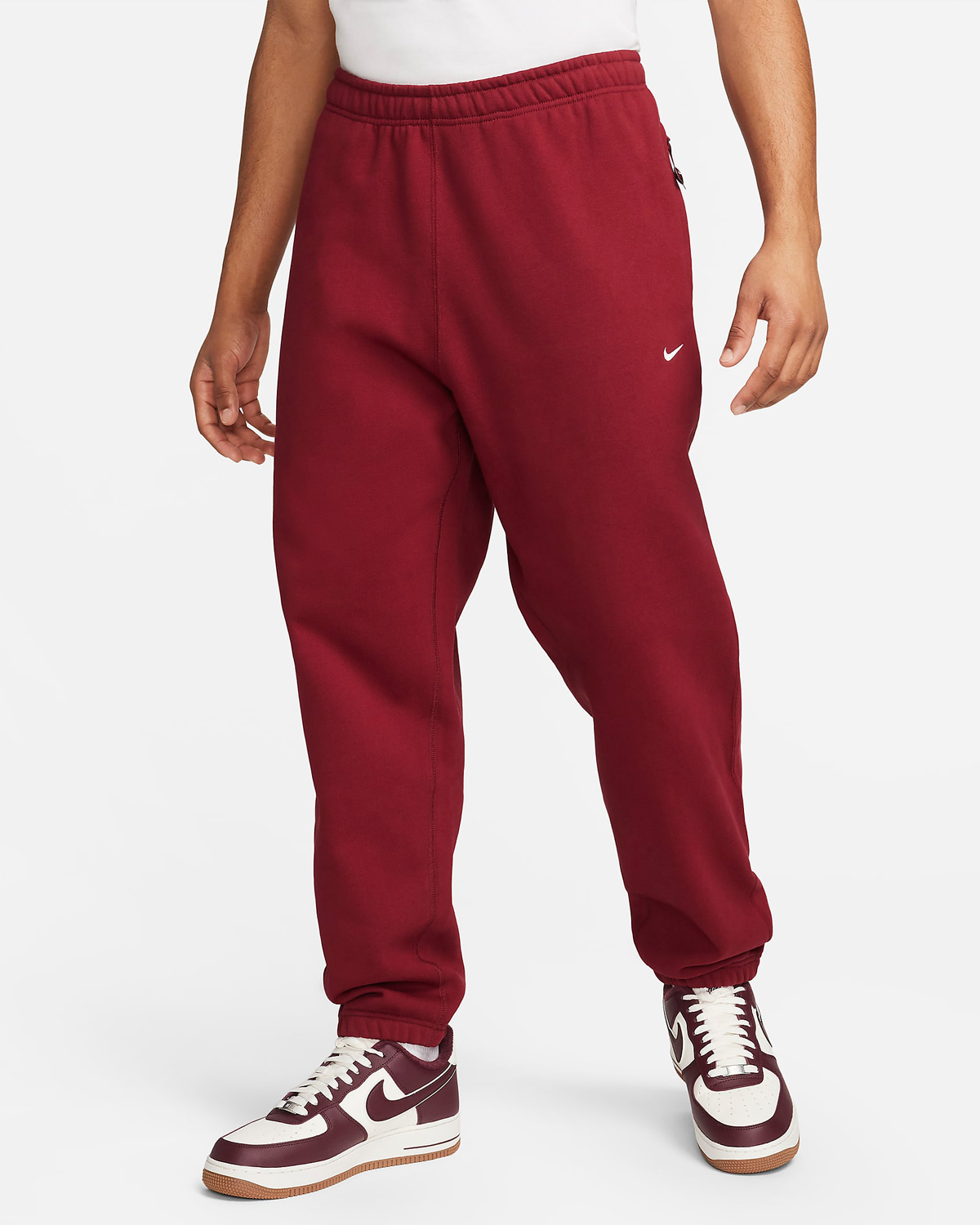 Nike-Solo-Swoosh-Fleece-Pants-Team-Red