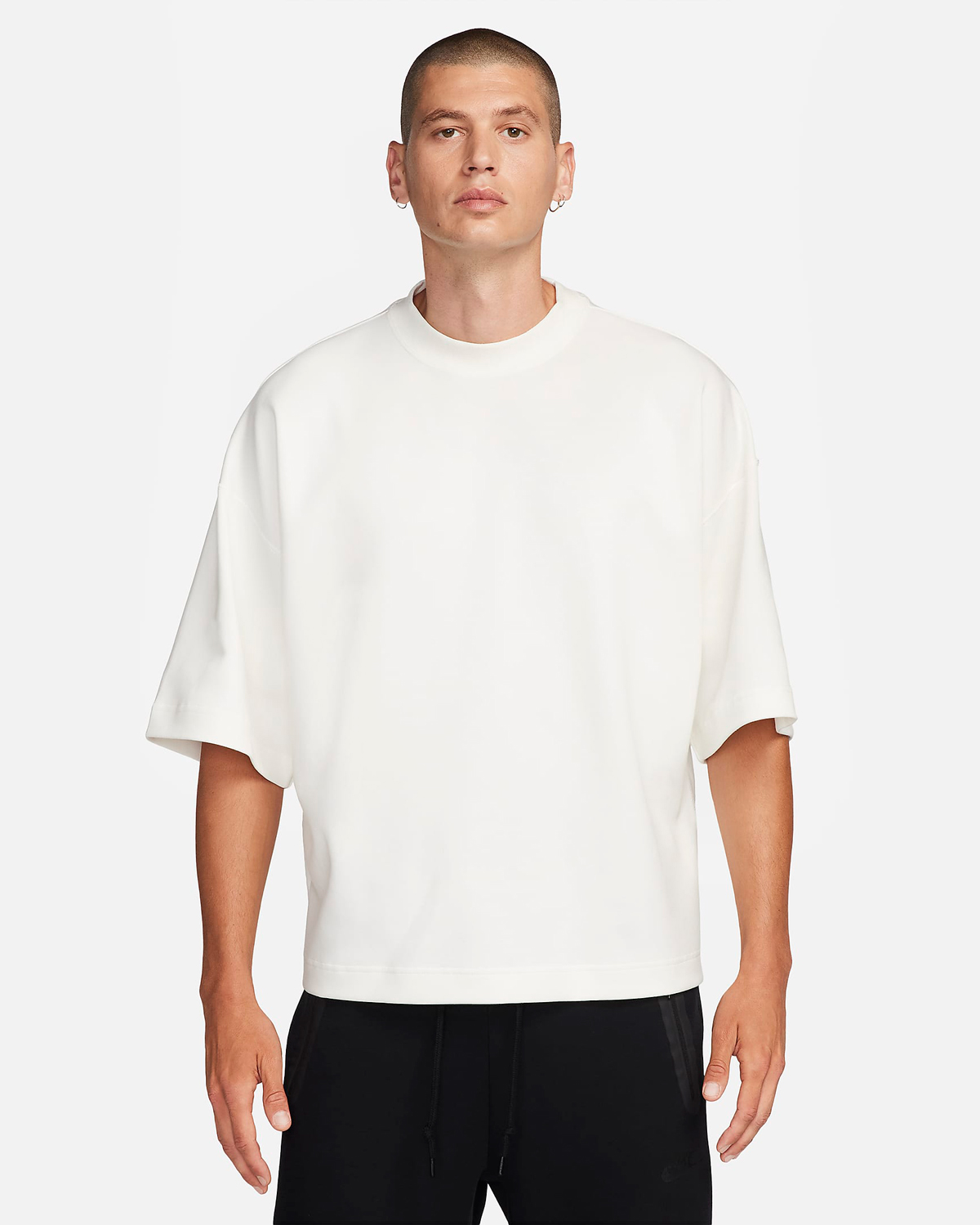 Nike Tech Fleece Reimagined Short Sleeve Sweatshirt Sail 1
