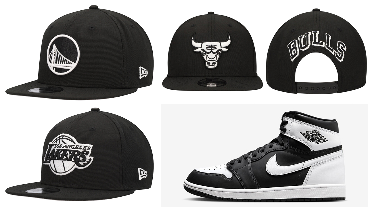 Air-Jordan-1-Black-and-White-NBA-Snapback-Hats-New-Era