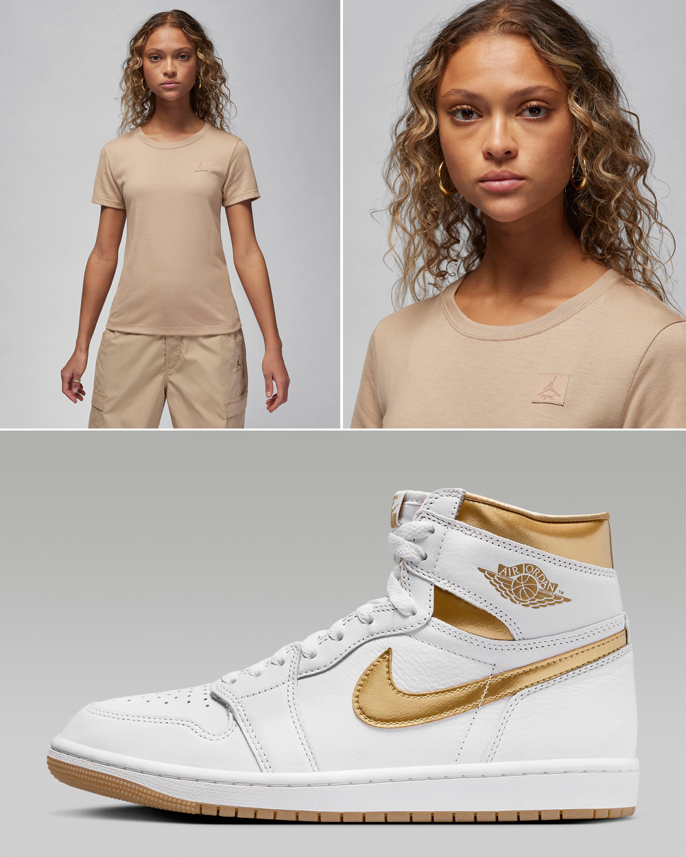 Air-Jordan-1-High-Metallic-Gold-Womens-T-Shirt