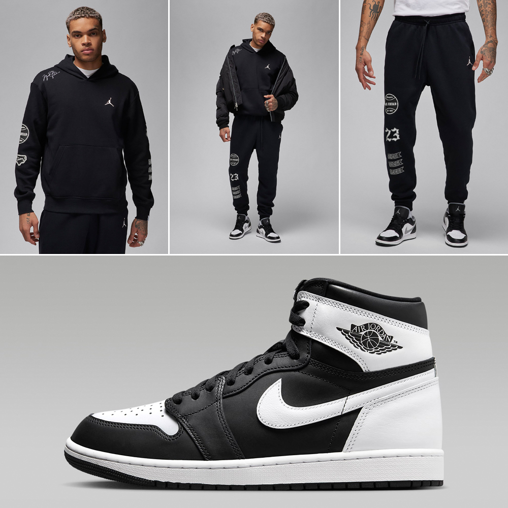 Air-Jordan-1-High-OG-Black-White-Hoodie-and-Pants-Outfit