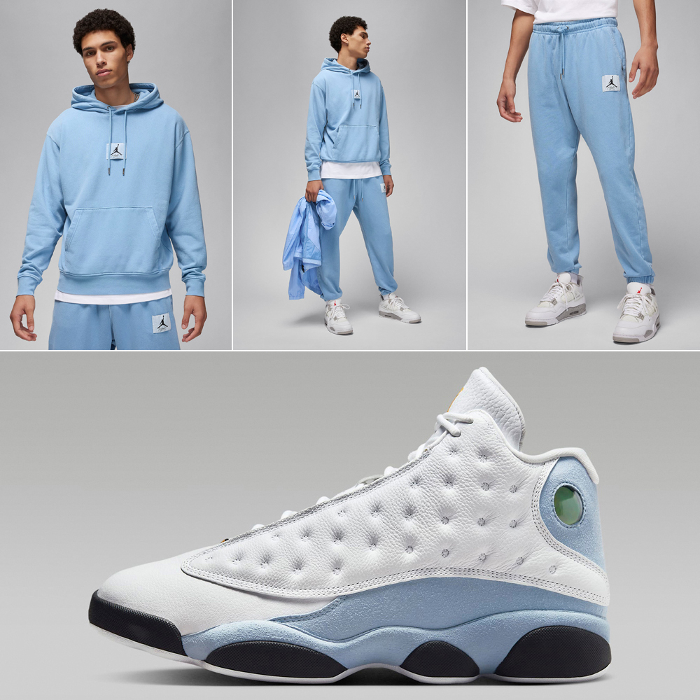 Air-Jordan-13-Blue-Grey-Matching-Hoodie-Pants