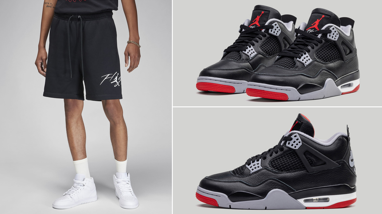 Air-Jordan-4-Bred-Reimagined-Black-Fleece-Shorts