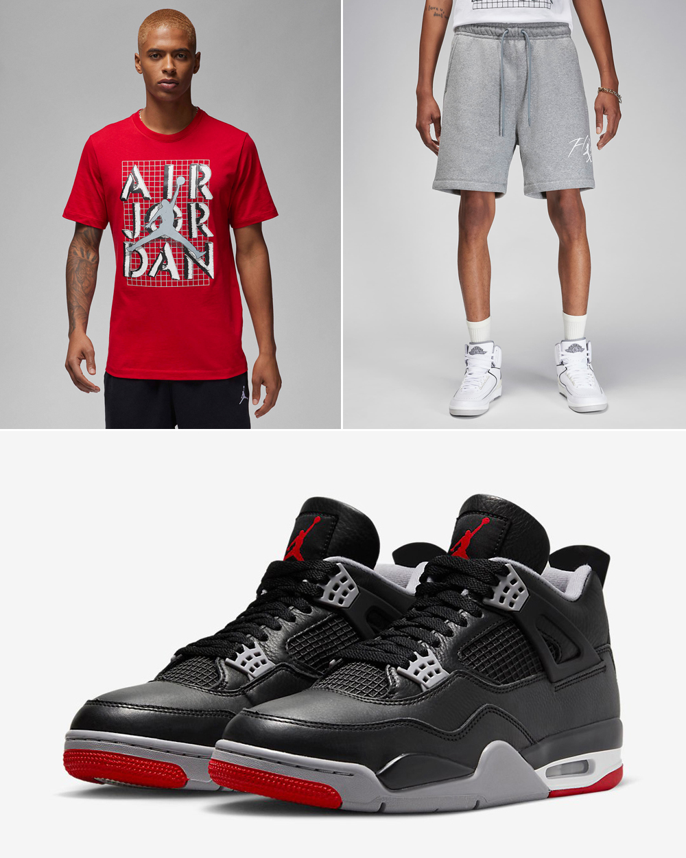 Air-Jordan-4-Bred-Reimagined-Shirt-Shorts-Outfit-2