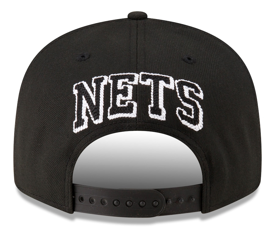Brooklyn-Nets-New-Era-Black-White-Chainstitch-Snapback-Hat-3