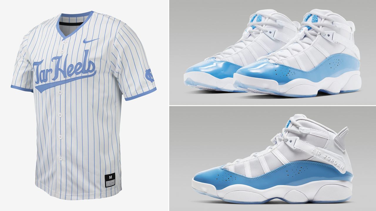 Jordan-6-Rings-UNC-White-Valor-Blue-Shirt-Outfit