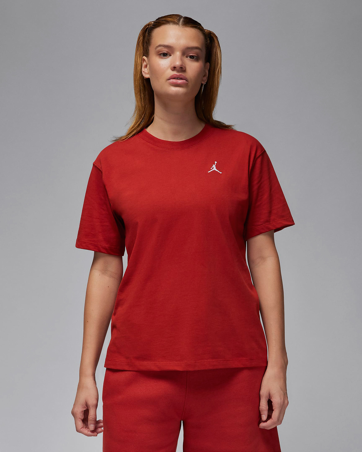 Jordan-Essentials-Womens-T-Shirt-Dune-Red-1