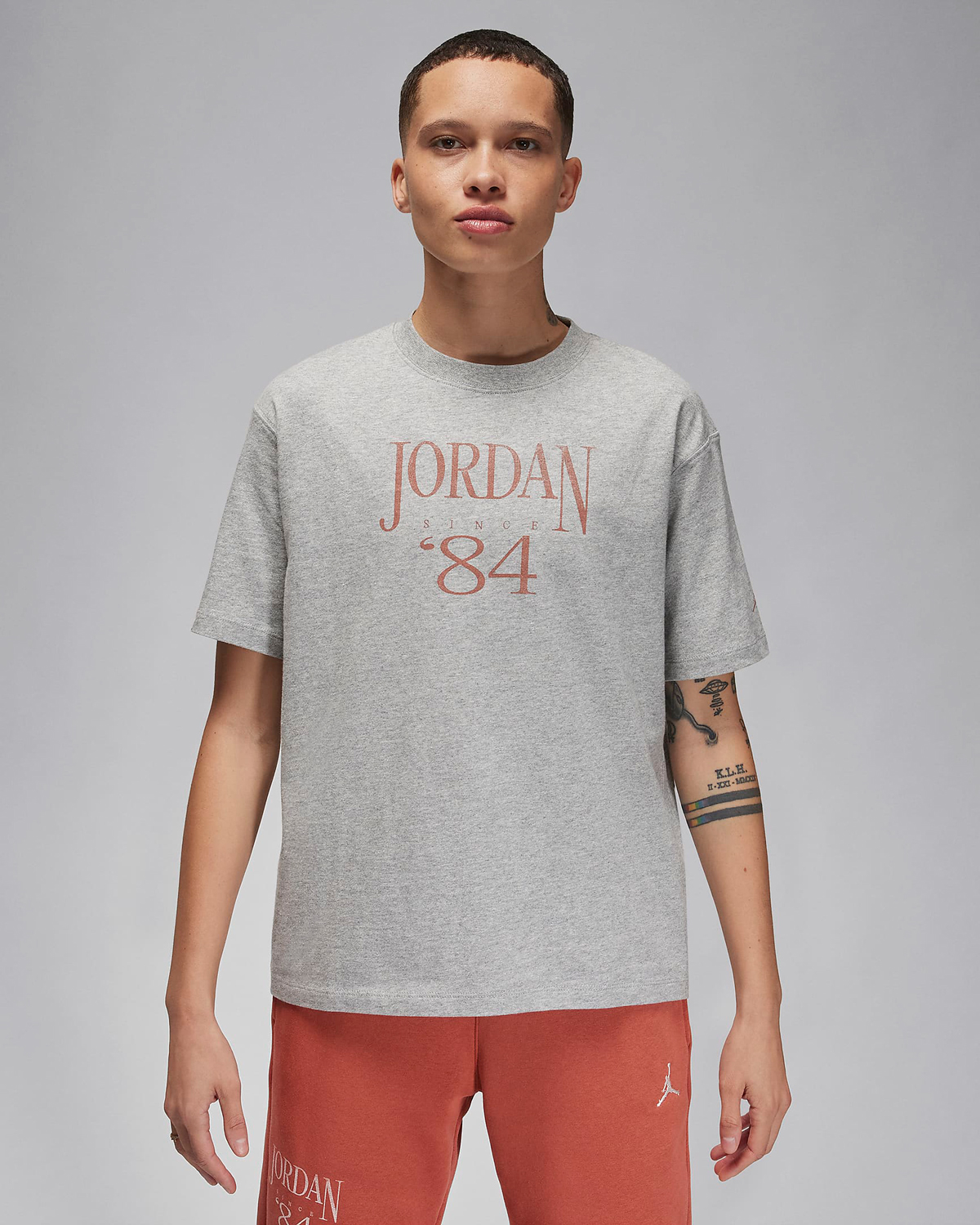 Jordan-Heritage-Womens-T-Shirt-Grey-Dusty-Peach