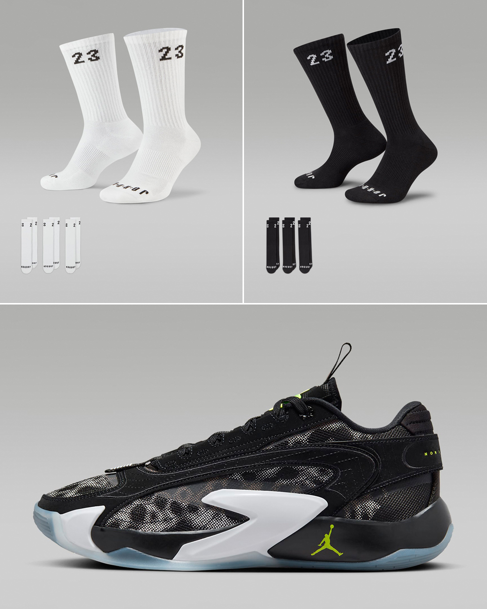 Jordan-Luka-2-Black-Volt-Socks