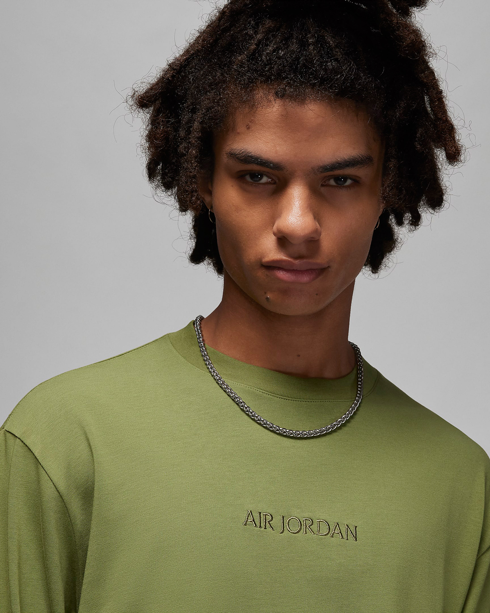 Jordan-Wordmark-Long-Sleeve-T-Shirt-Olive-Green-2