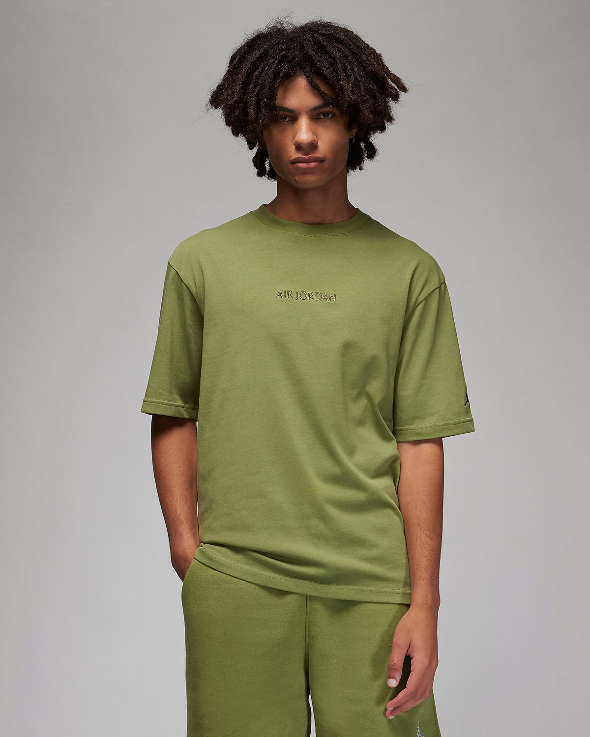 Jordan-Wordmark-T-Shirt-Olive-Green-1