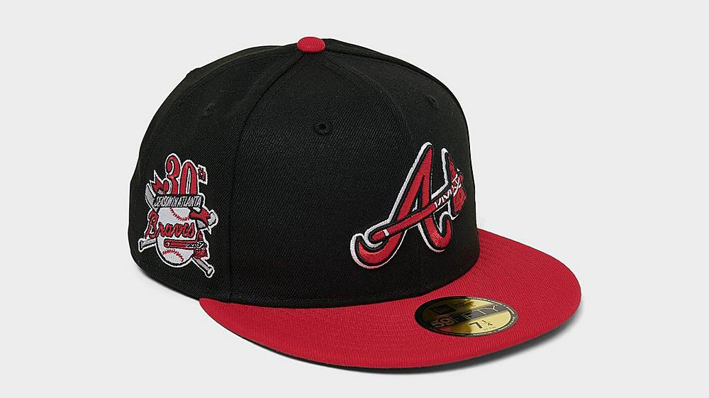 New-Era-Atlanta-Braves-Fitted-Hat-Black-Red-1